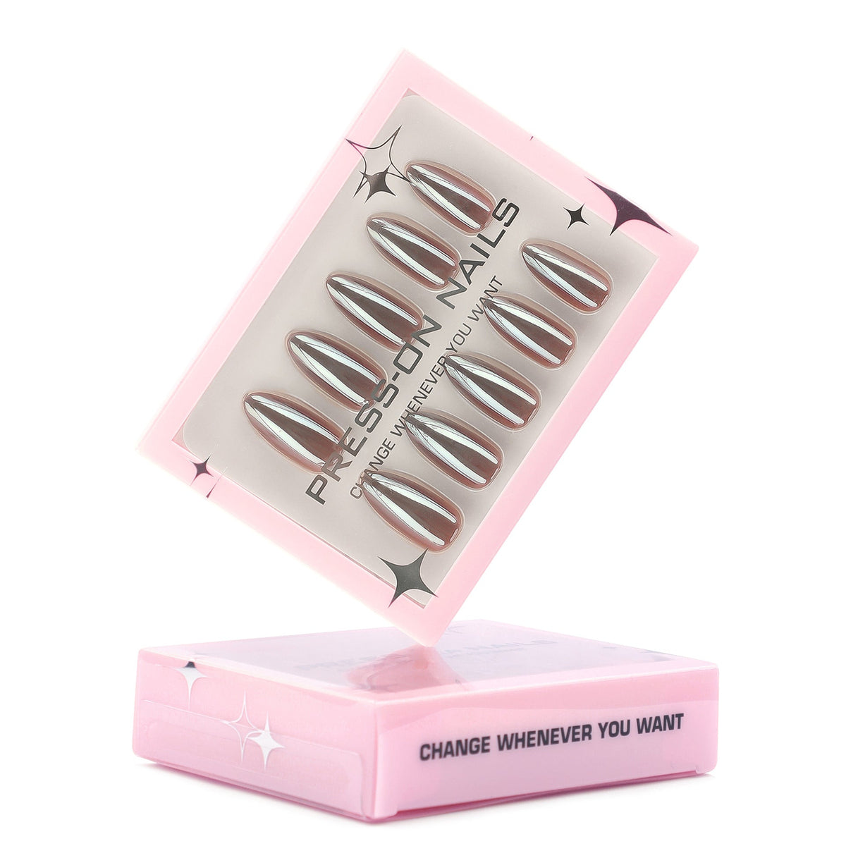 Cocoa Minimal solid brown short almond 30-piece press-on nail set