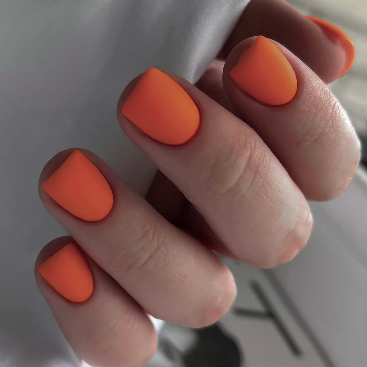 Frosted Solid Square press-on nail collection