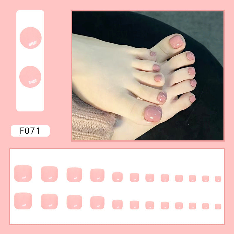 Lotus Blush press-on toenails