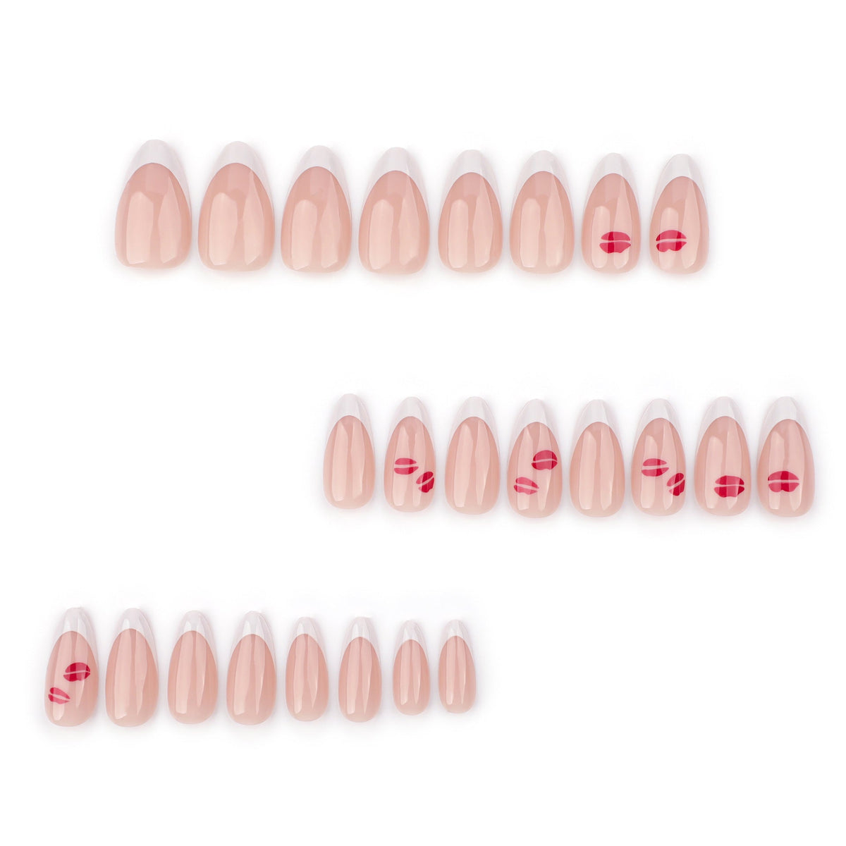 Scarlet Kiss French short almond press-on nails