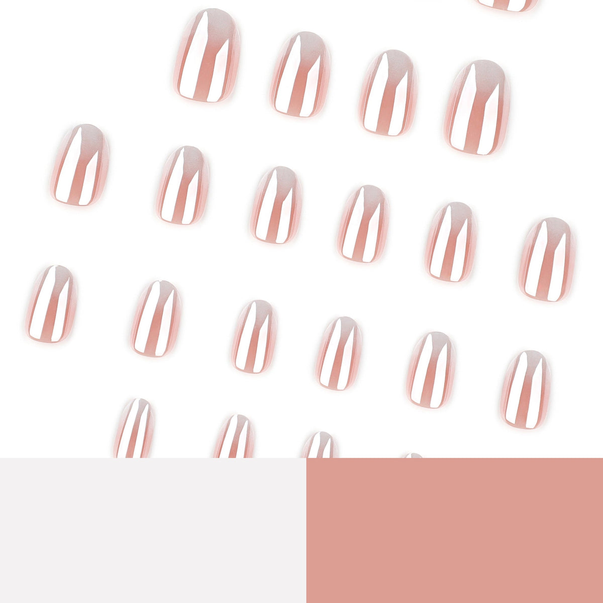 Soft Glow French gradient press-on nails