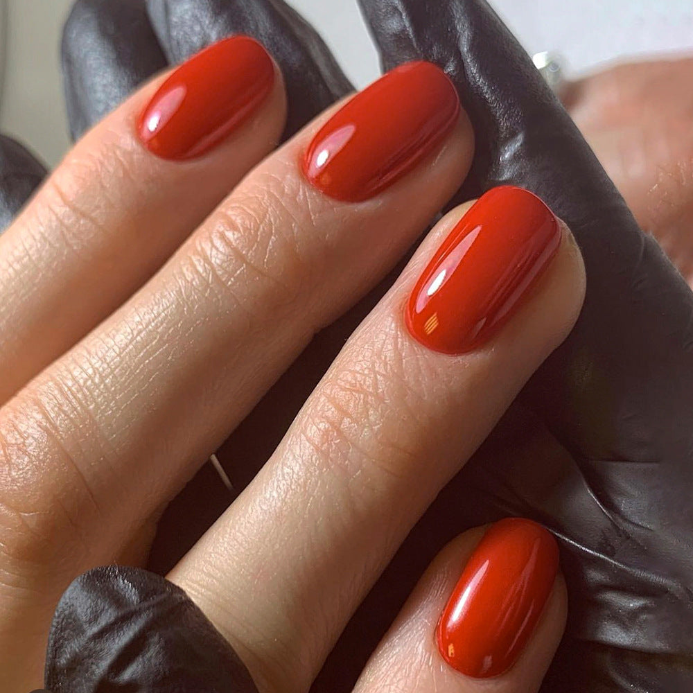 Solid Color Short Square press-on nail collection