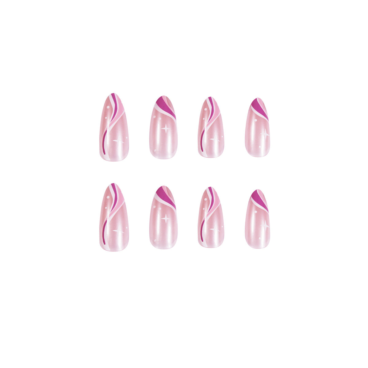 Wave Point pointed press-on nails, alternate view 5