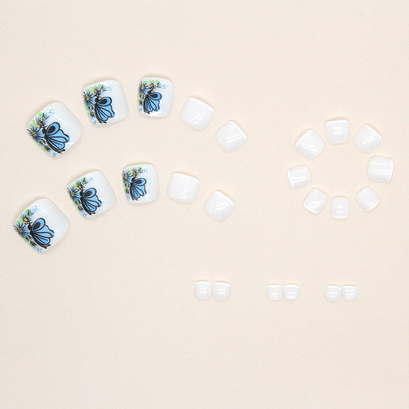 3D Butterfly press-on toenails