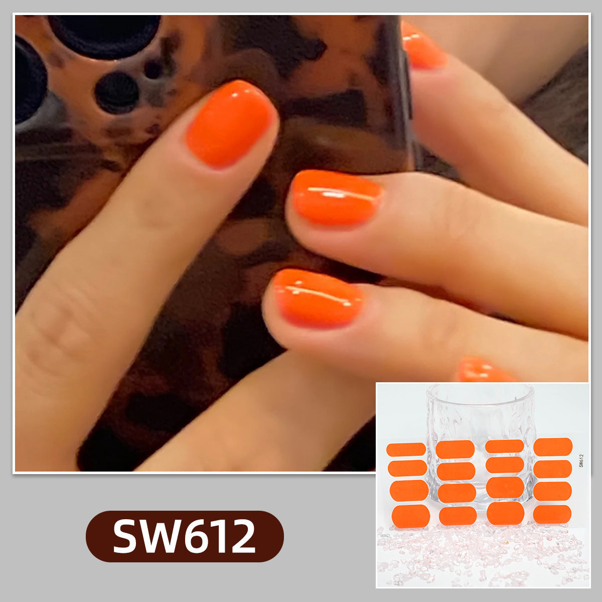 Soft Color gradient and solid nail art stickers