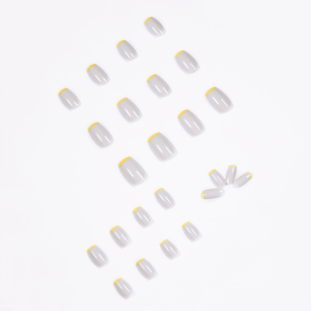 Golden Mustard French press-on nails