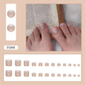 Blush Fade gradient press-on toenails