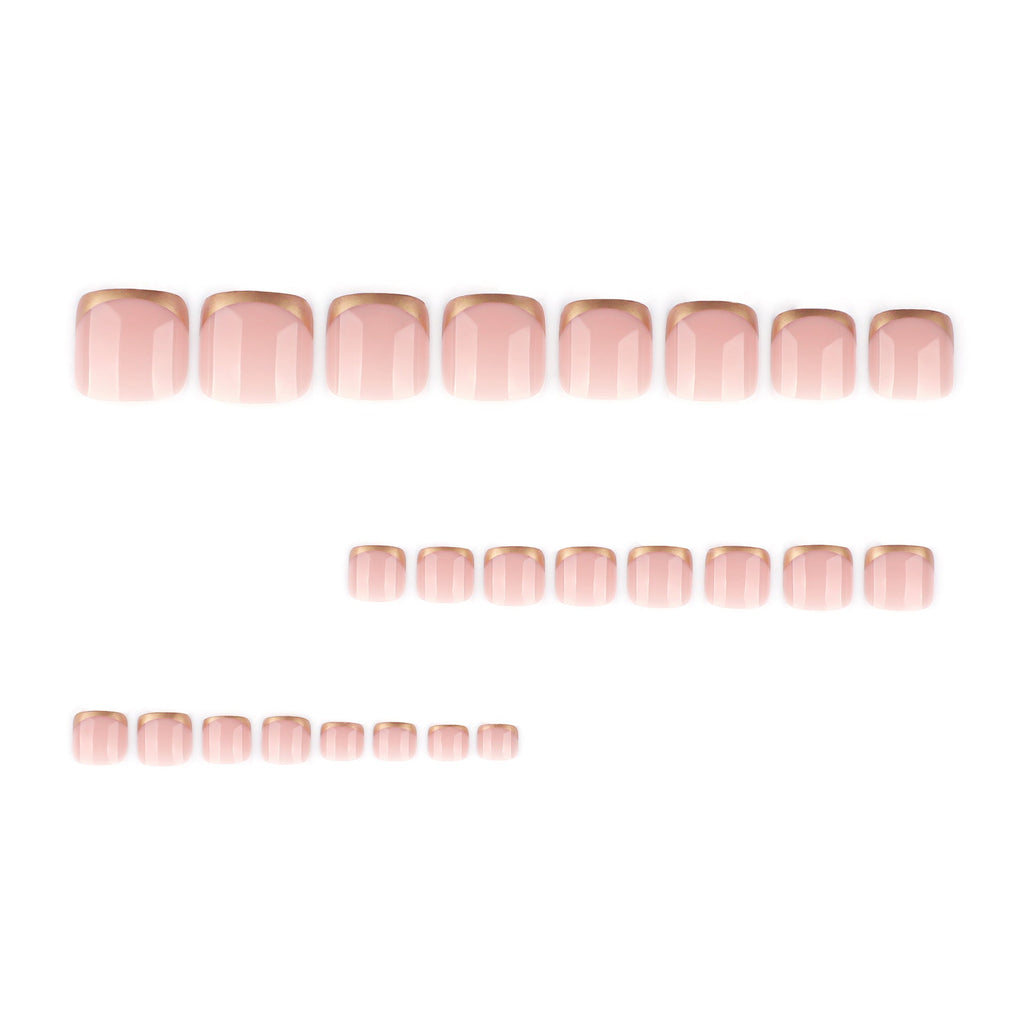 Everyday Square short press-on toenails