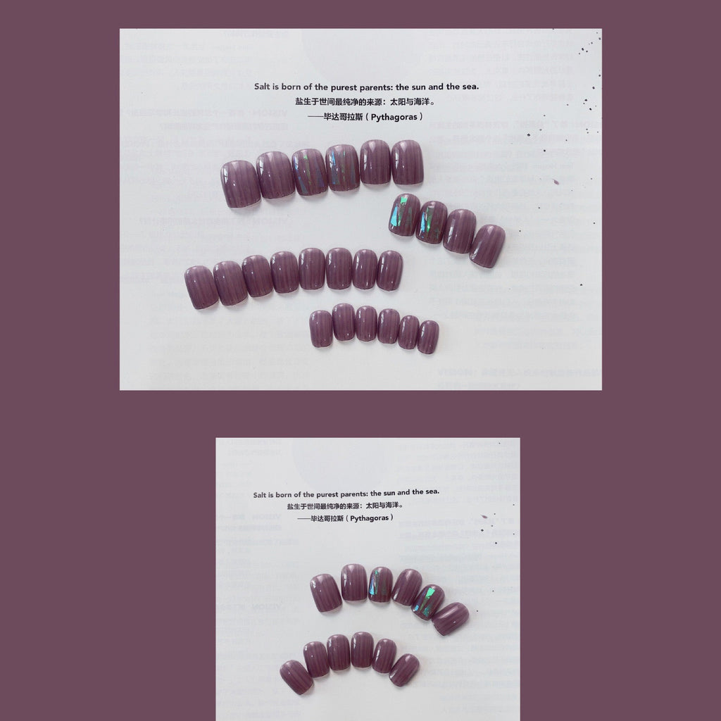 Grape Cellophane purple press-on nails