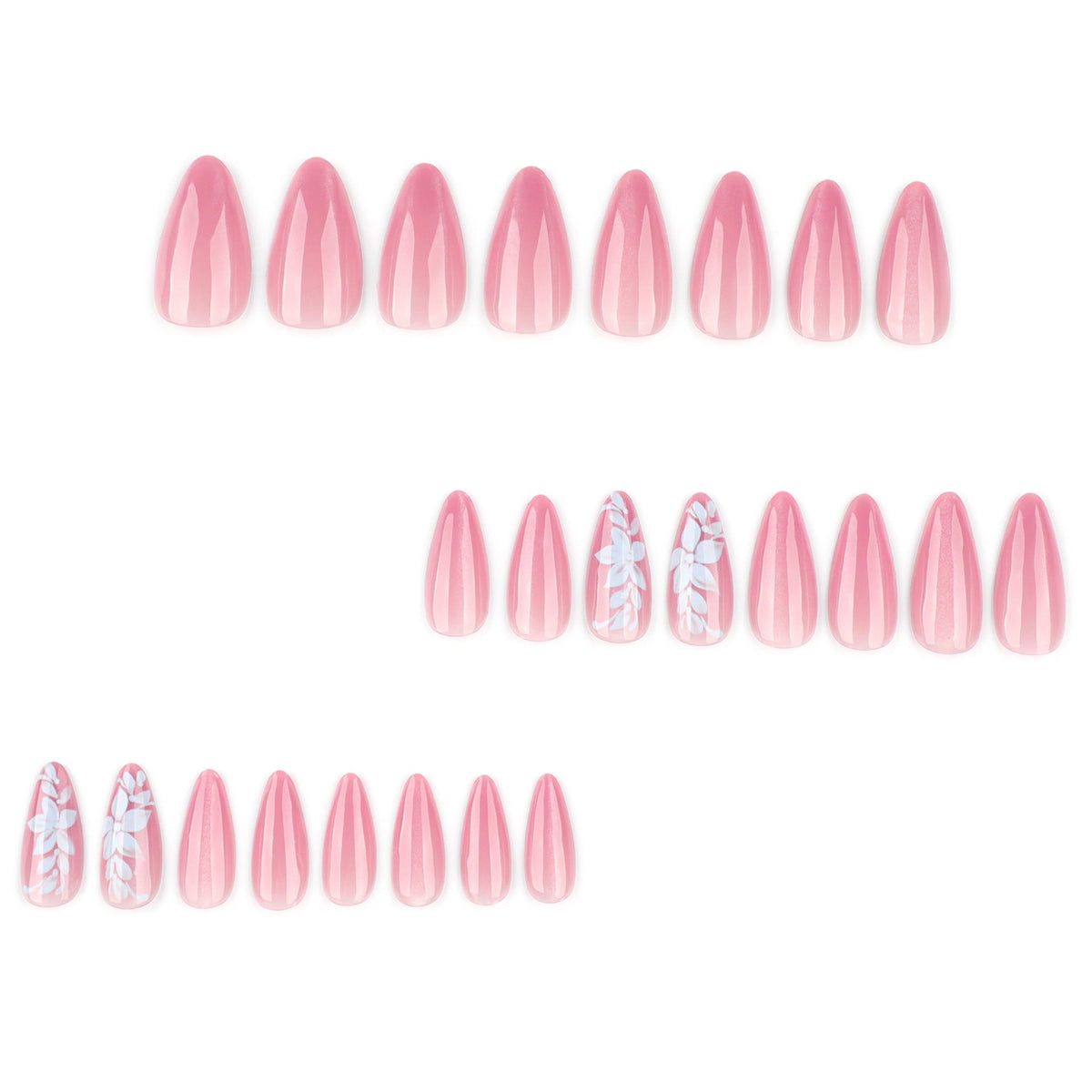 Garden Cat Eye almond press-on nails