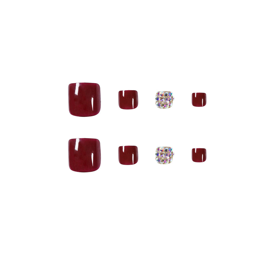 Clean White Pedi press-on toenails