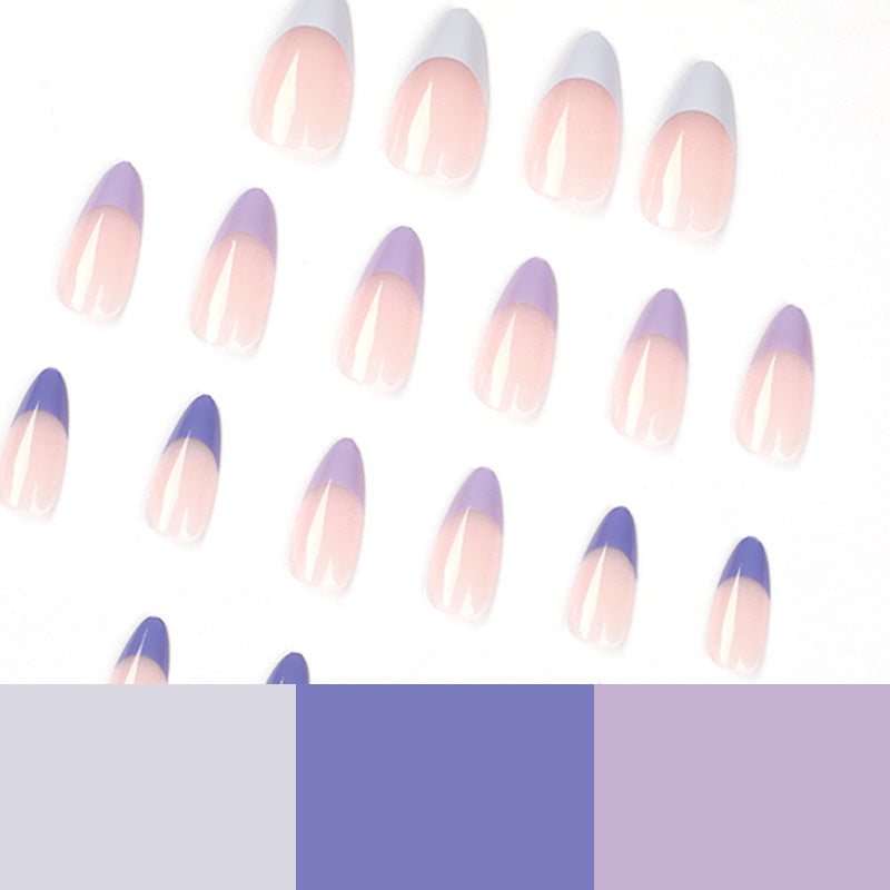 Taro French purple press-on nails, alternate view 4