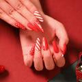 Snowflake Dot Christmas press-on nails