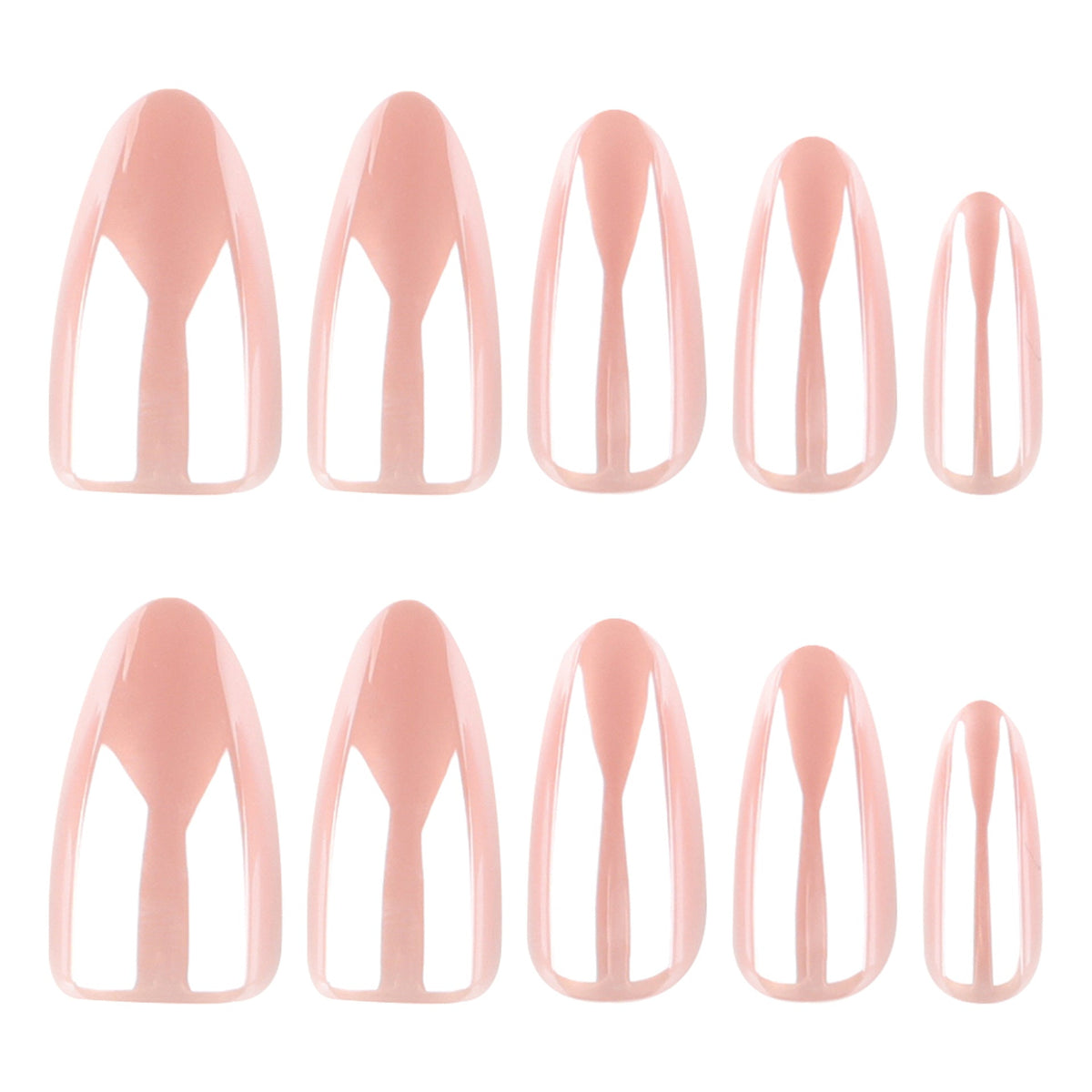 Nude Flash Almond press-on nails