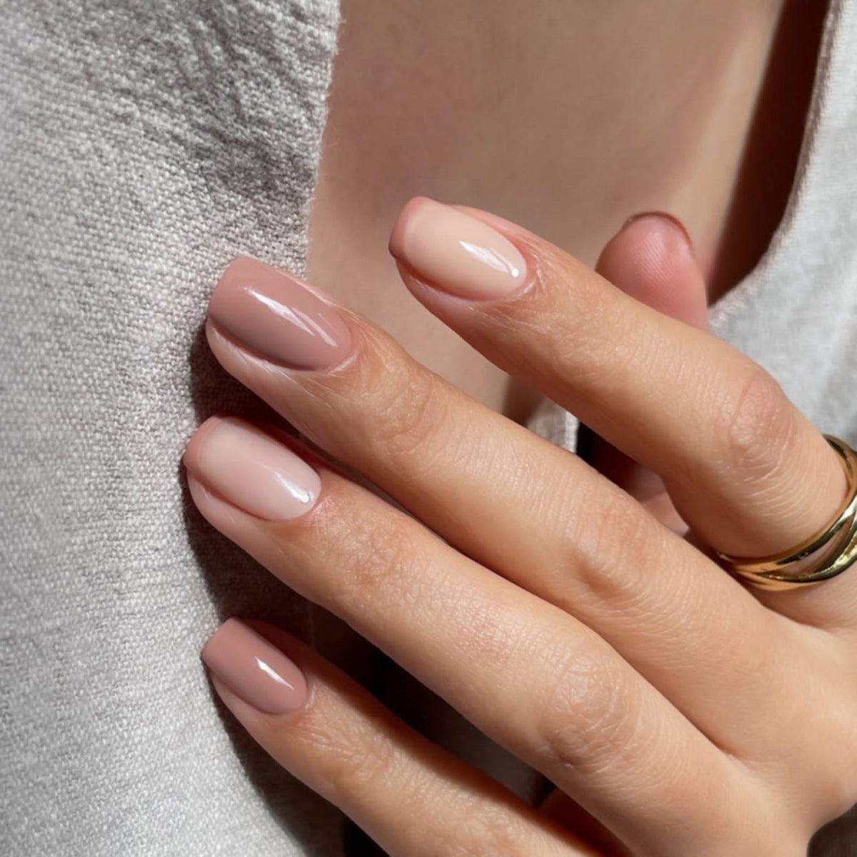 Modern French Square short press-on nails