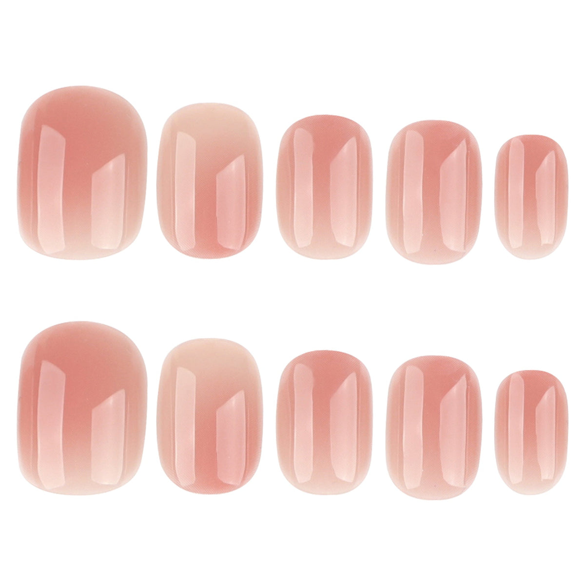Blush Haze mini square press-on nails
