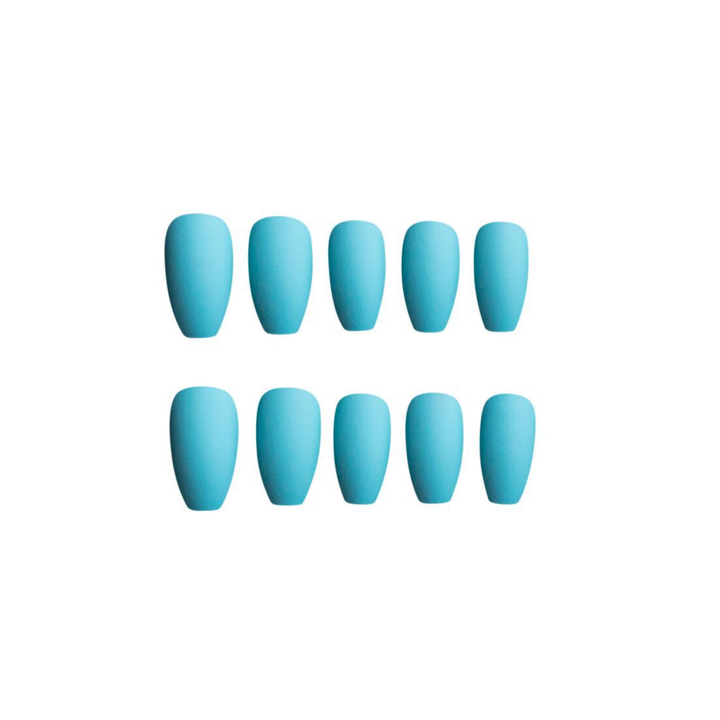Matte Ballet short solid press-on nail collection