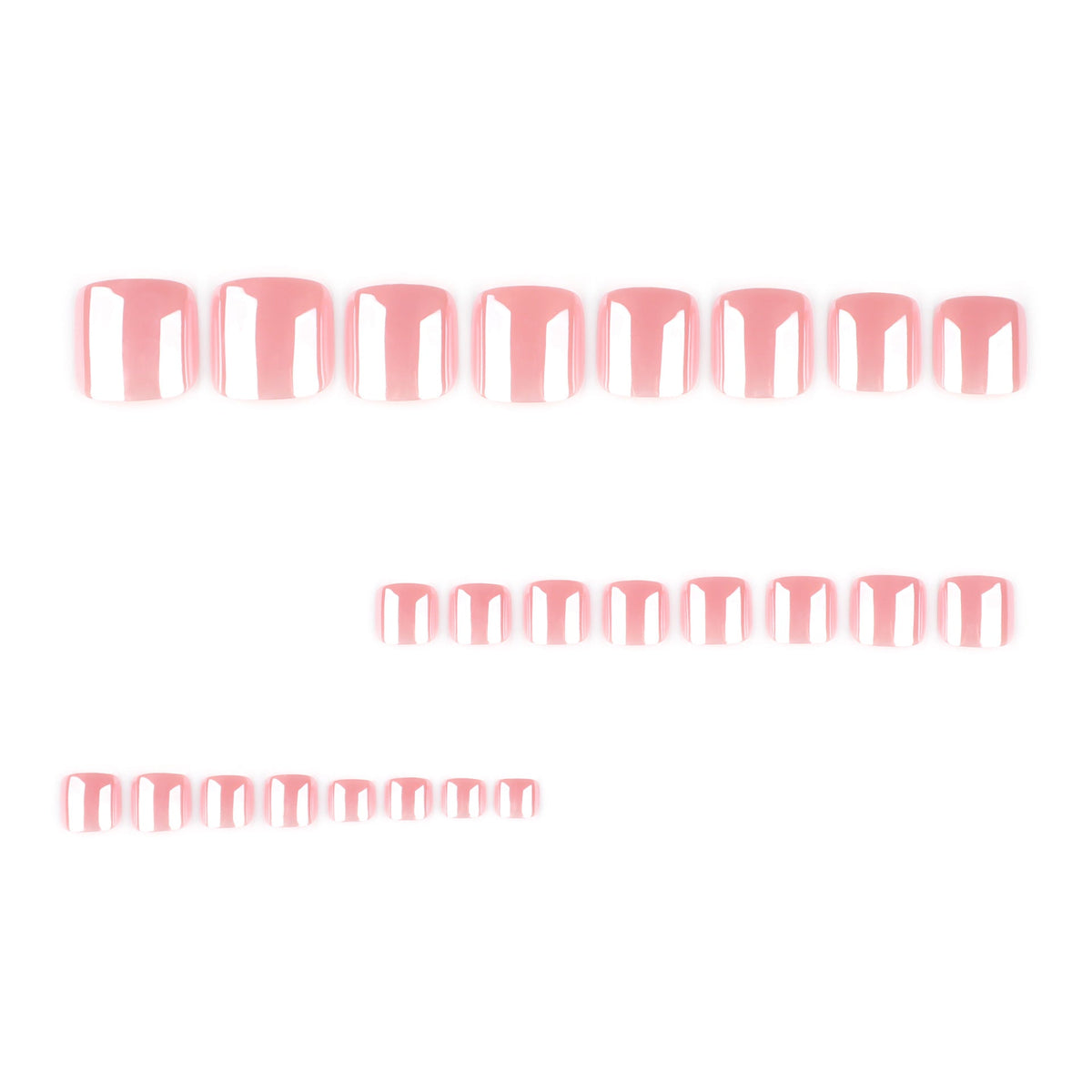 Pink Sparkle Pedi press-on toenails