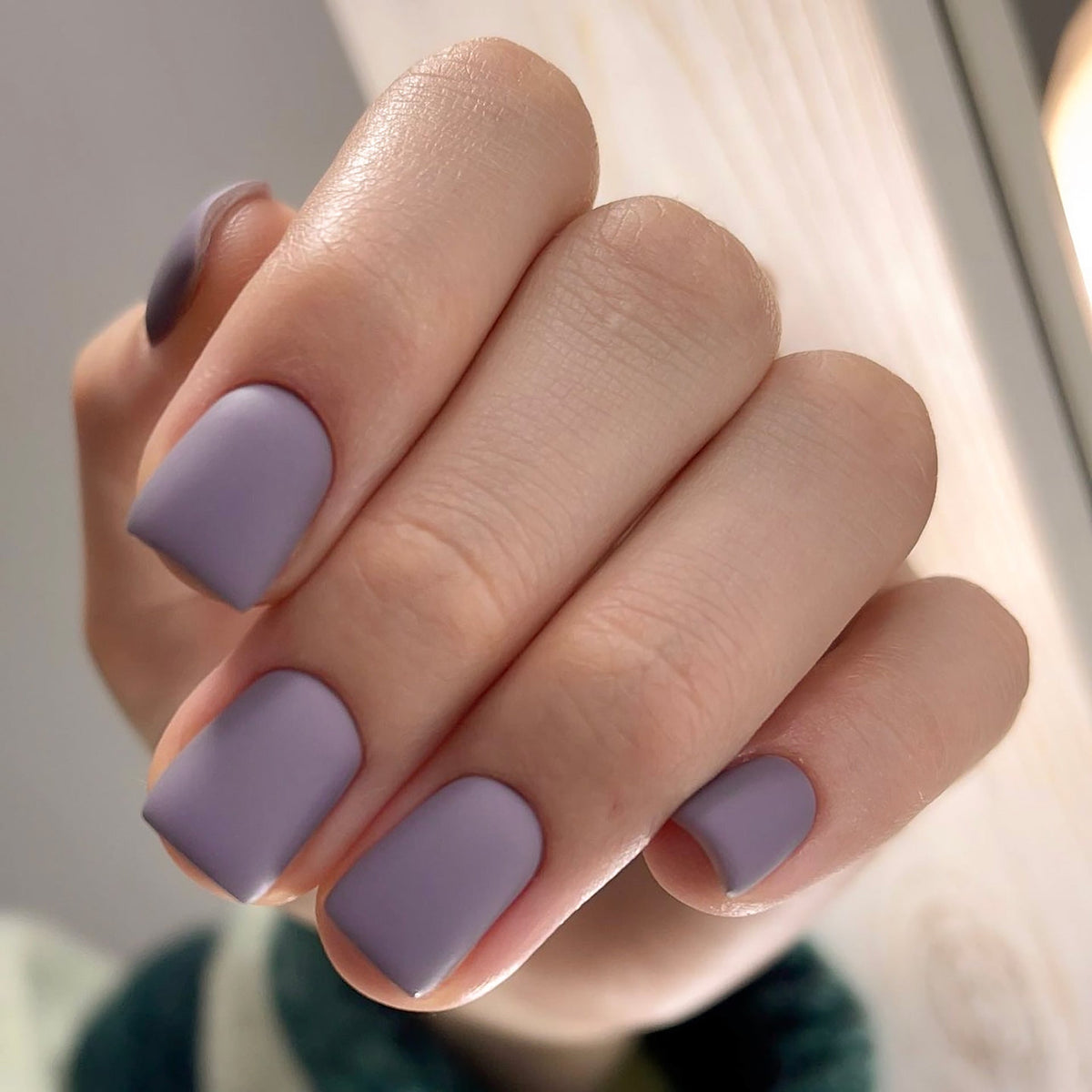 Frosted Solid Square press-on nail collection