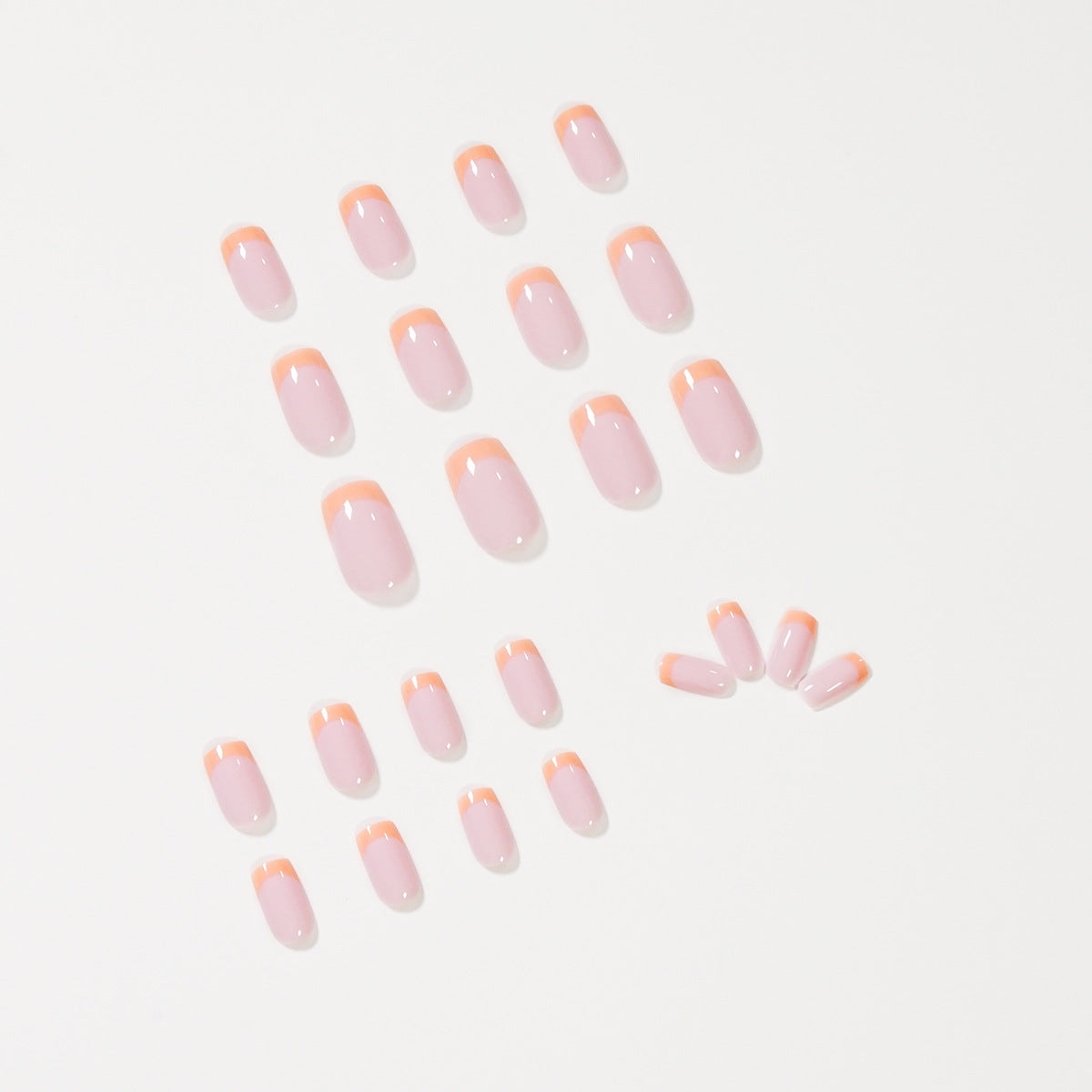 Citrus Pearl French nude press-on nails