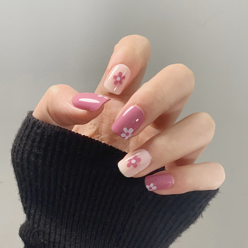 Violet Bloom floral press-on nails