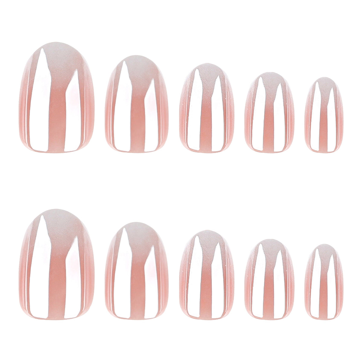 Soft Glow French gradient press-on nails
