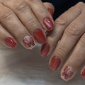 Ruby Butterfly Cat Eye short square press-on nails