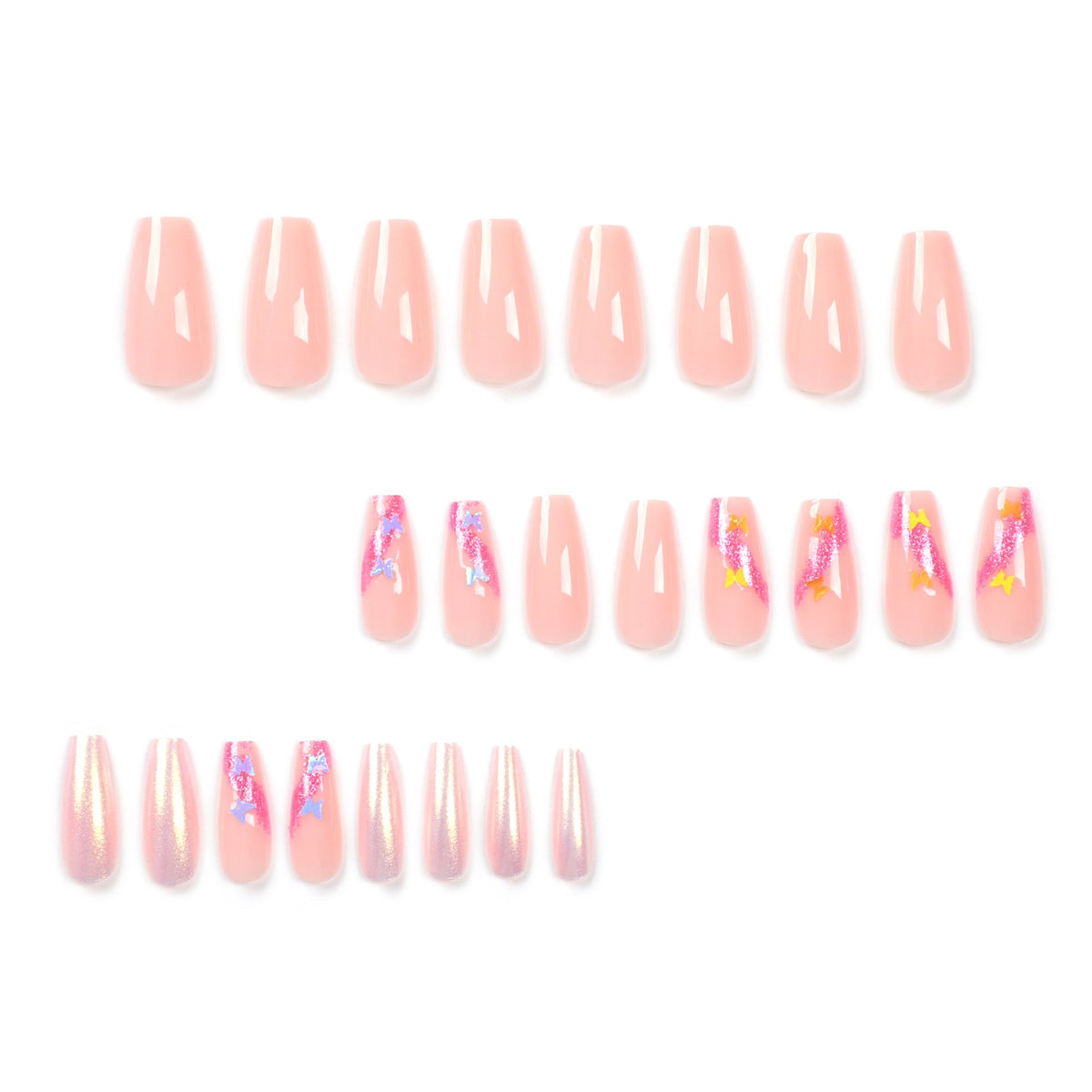 Nude French Glow press-on nails
