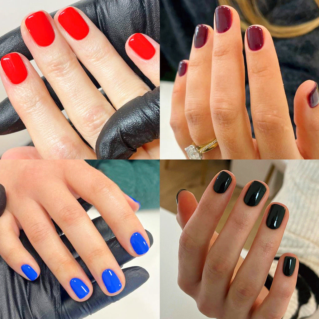 Essential Solids short press-on nail collection