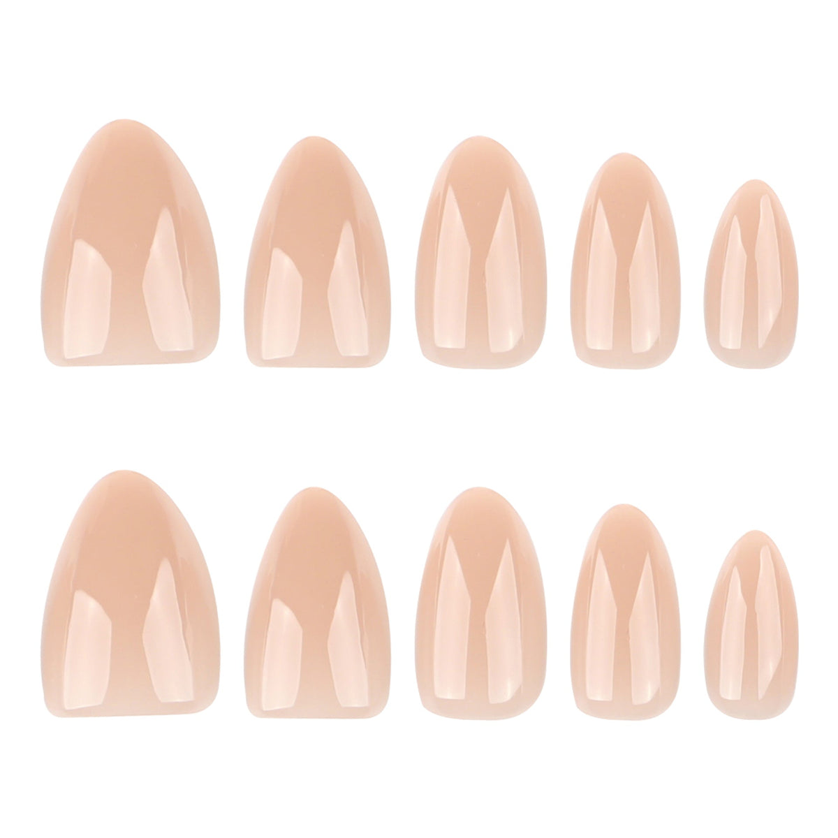 Nude Minimal Almond short press-on nails