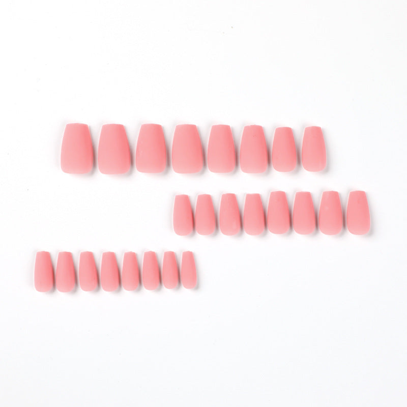 Matte Blush Ballet short press-on nails