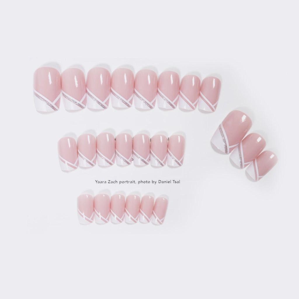 Modern Oblique French square press-on nails