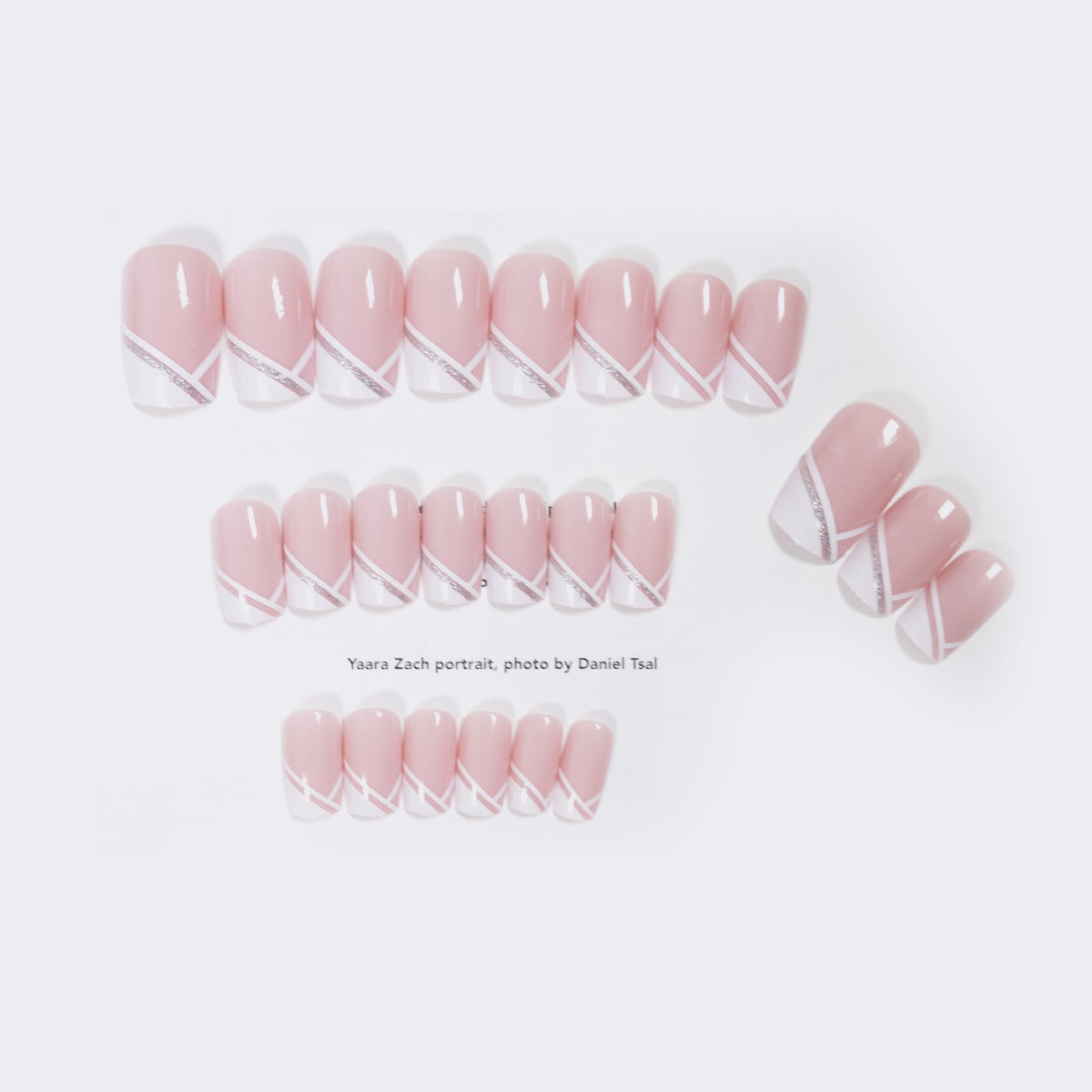 Modern Oblique French square press-on nails