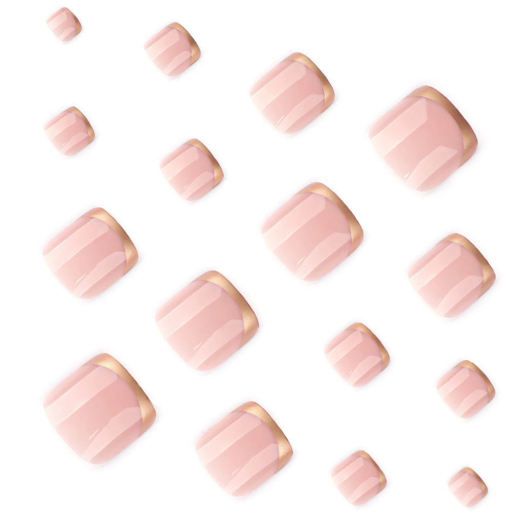 Everyday Square short press-on toenails