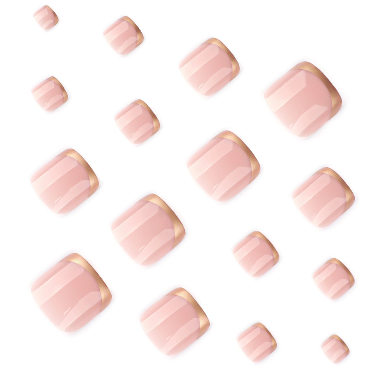 Everyday Square short press-on toenails