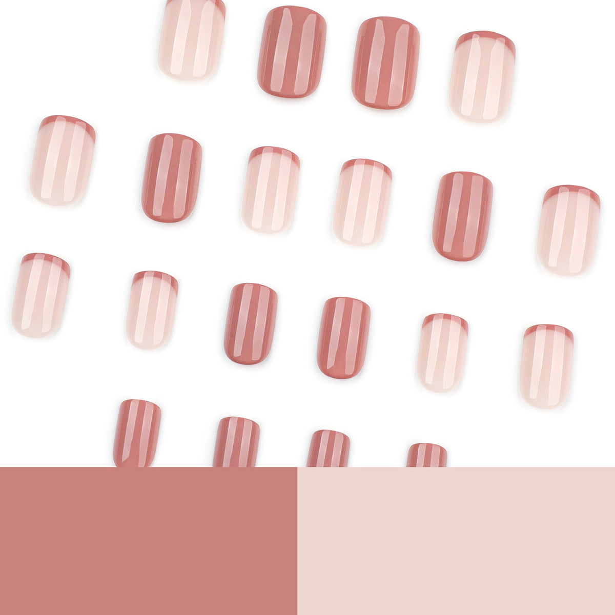 Modern French Square short press-on nails