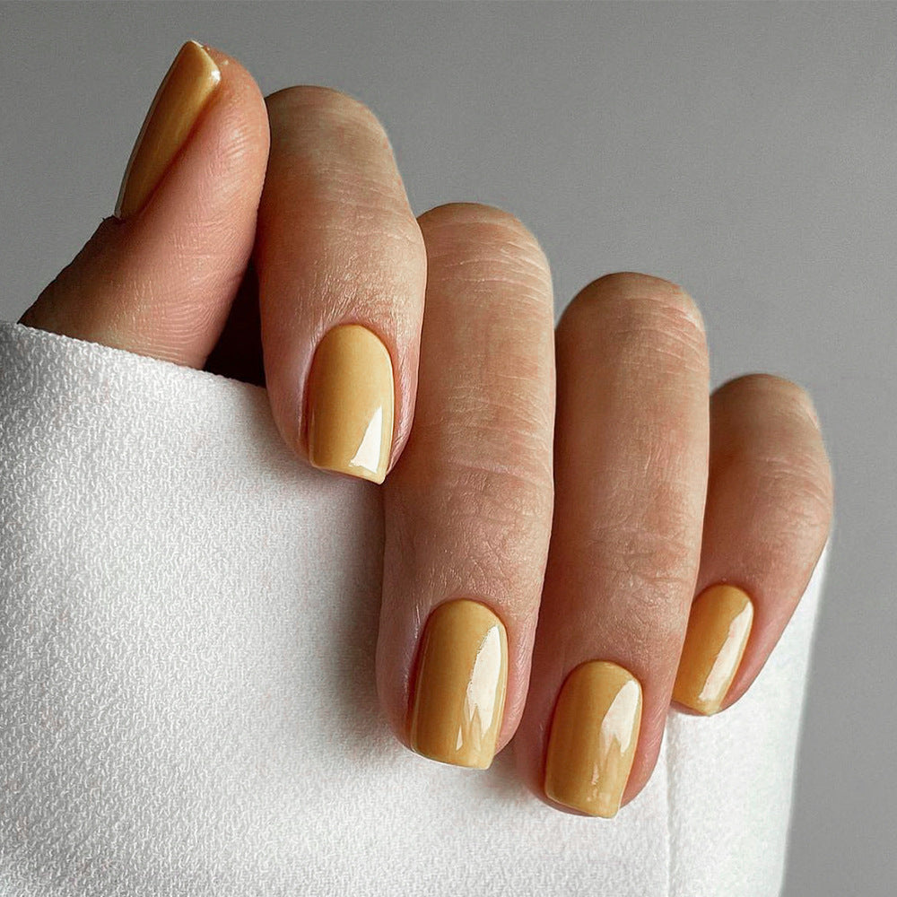 Solid Color Short Square press-on nail collection