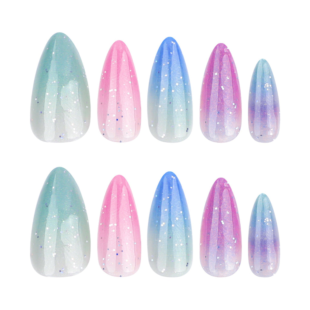 Pearlescent Cat Eye Fade press-on nails