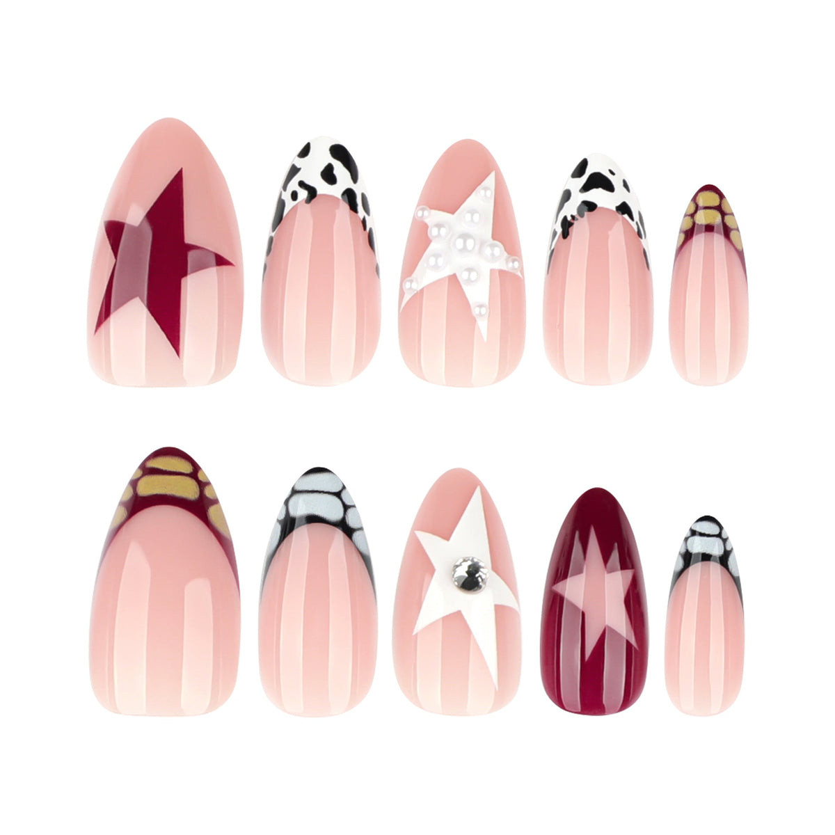 Croc Star French press-on nails