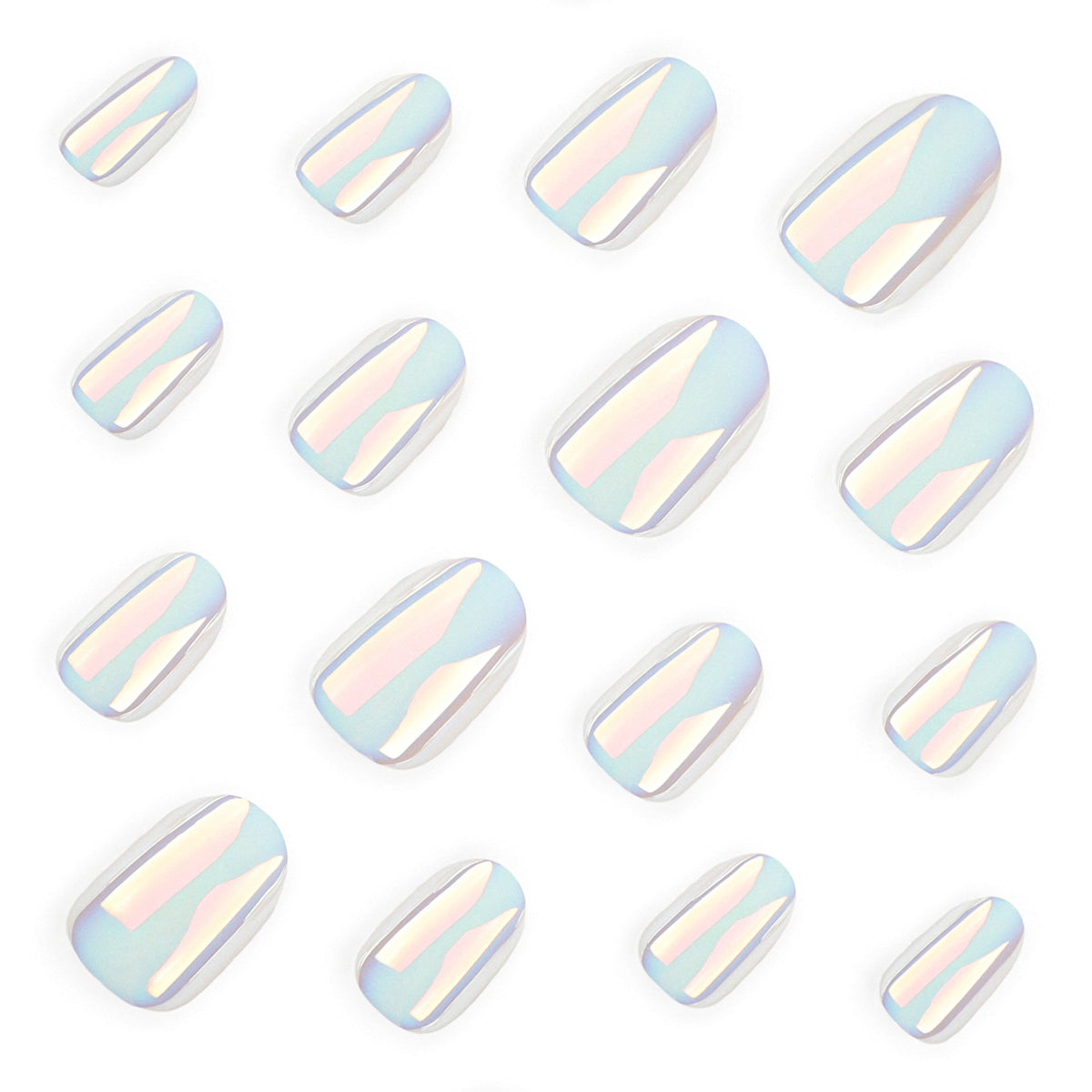 Porcelain White solid press-on nails