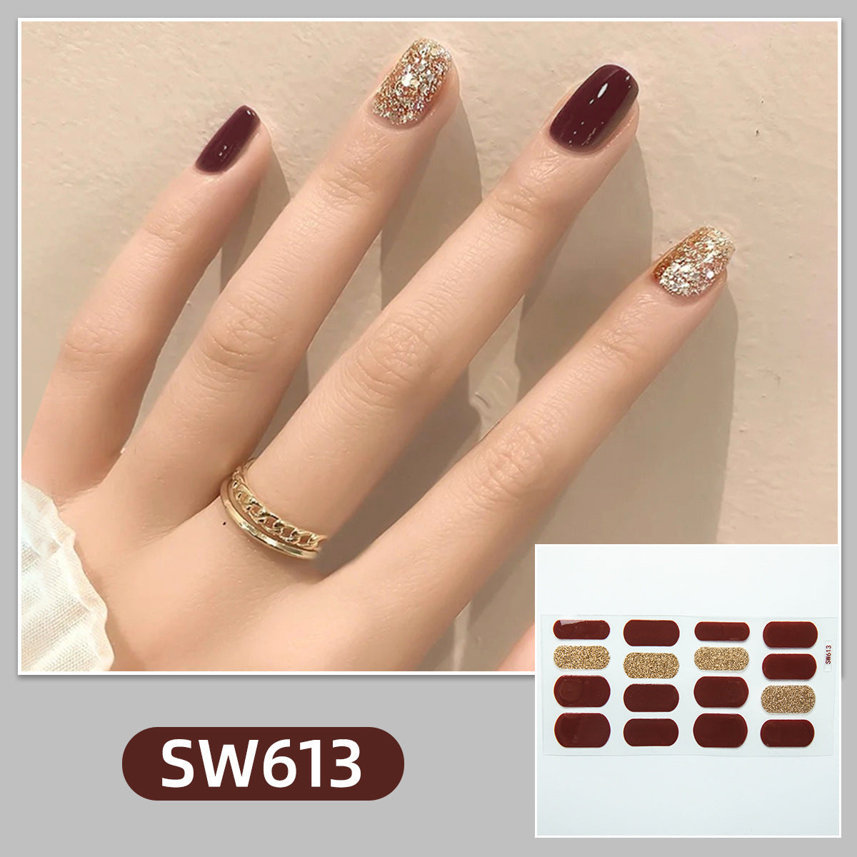 Soft Color gradient and solid nail art stickers