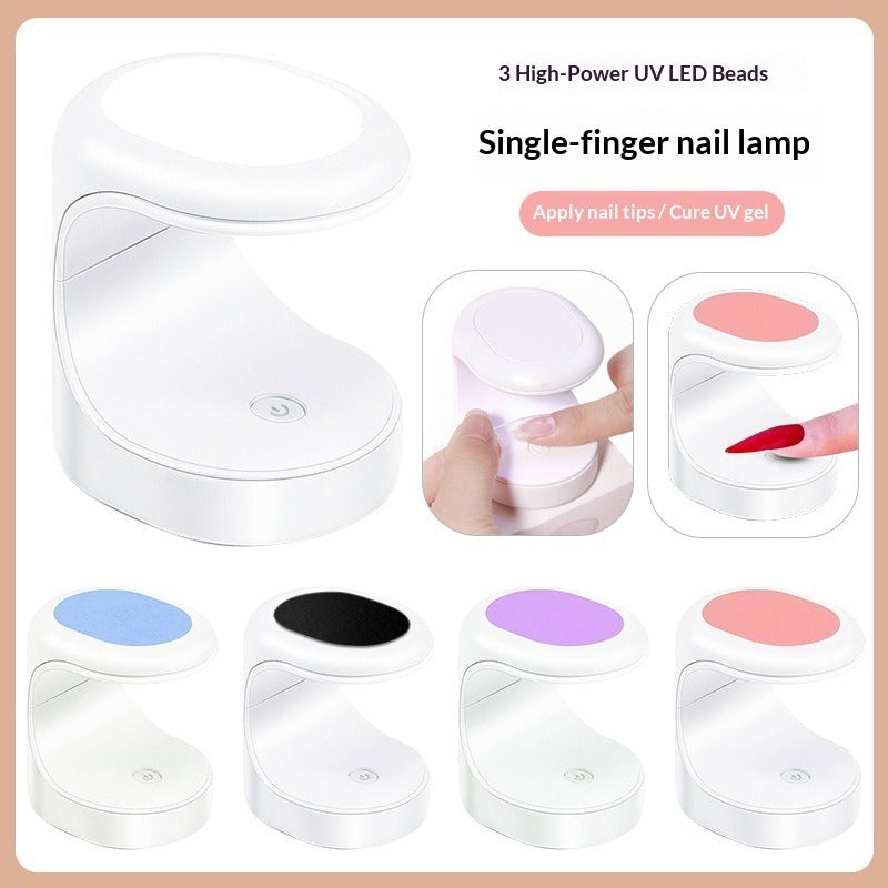 Mini UV LED single-finger nail lamp