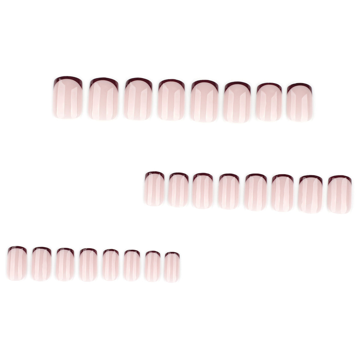 Mocha Metallic French short square press-on nails
