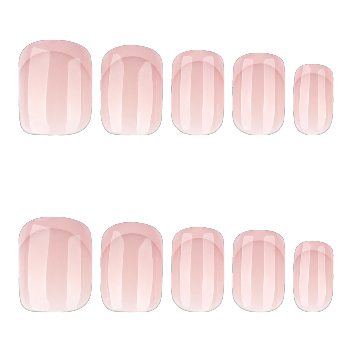 Rose French Square short press-on nails