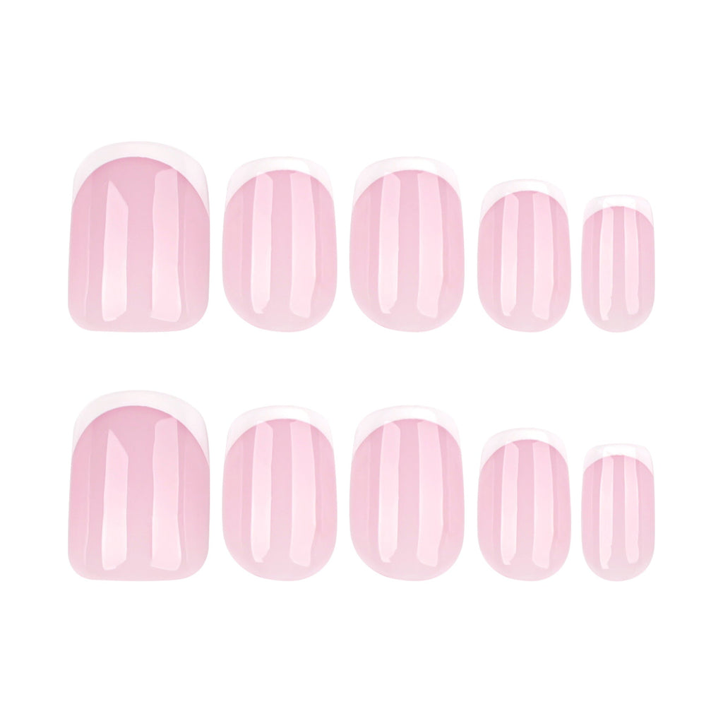 Clean French Square short press-on nails