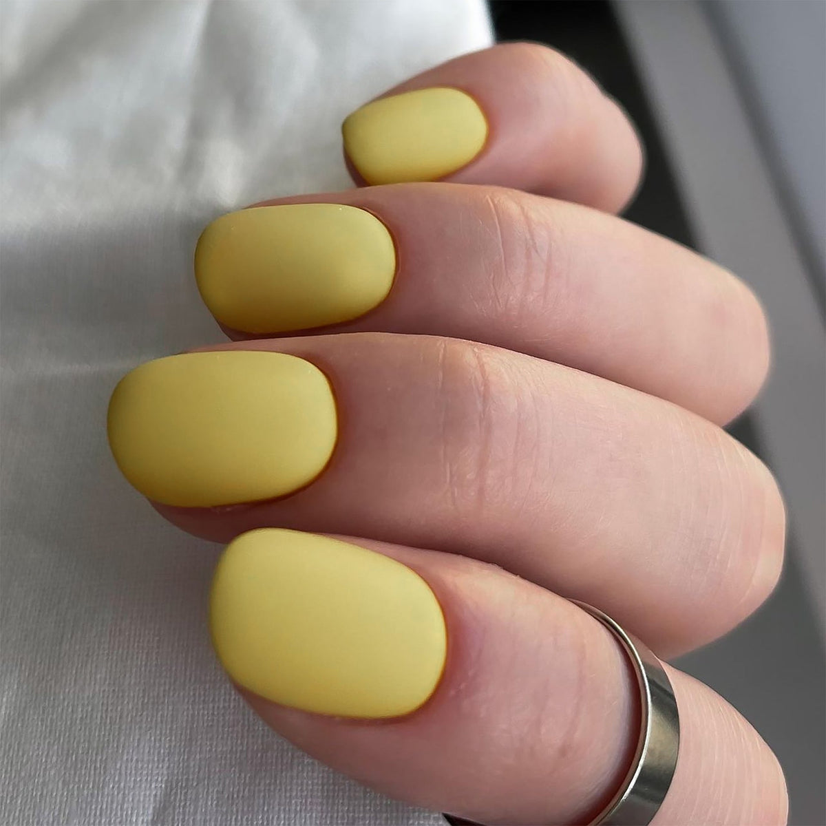 Frosted Solid Square press-on nail collection