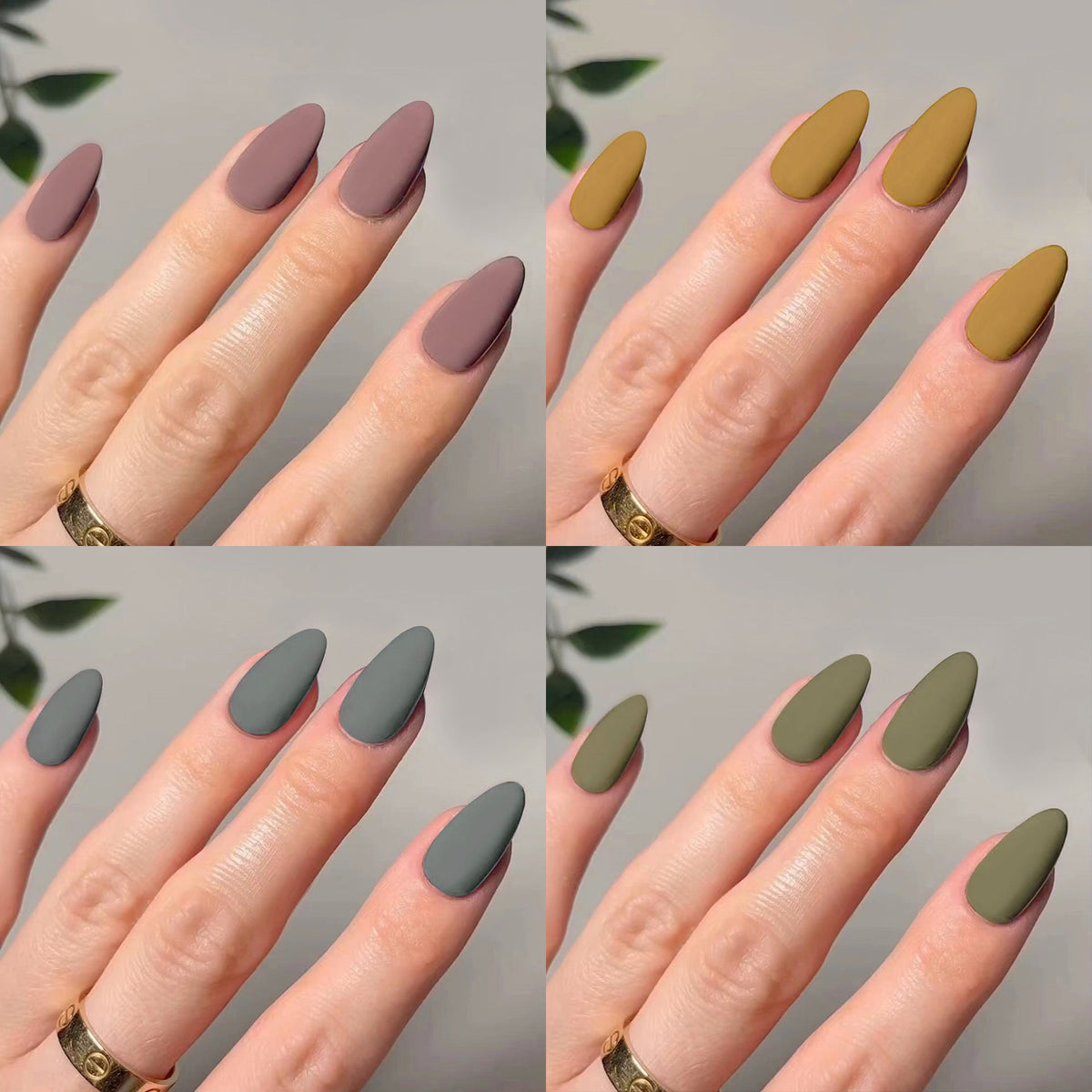 Matte Solid Short press-on nail collection
