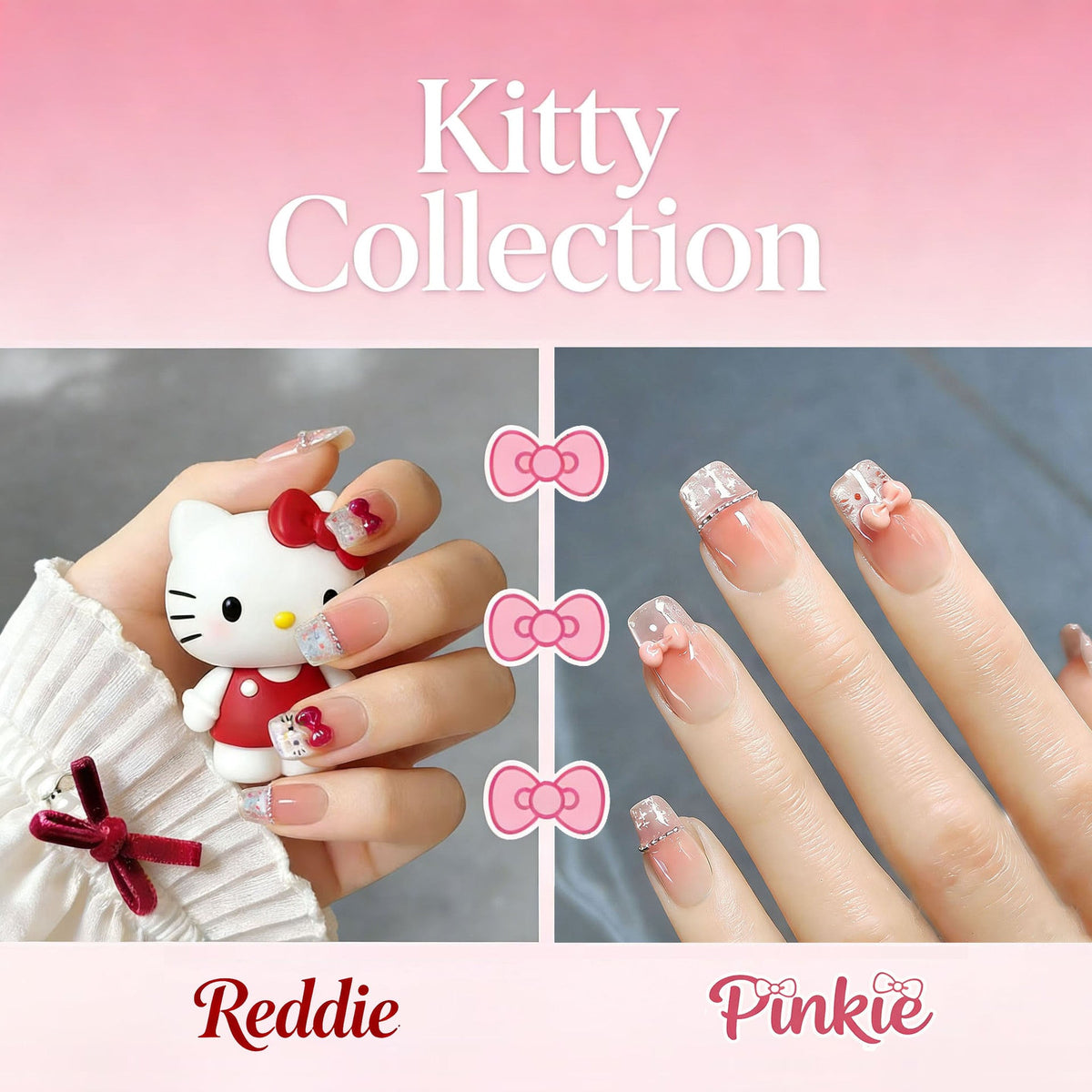 Kawaii Cat French press-on nail collection