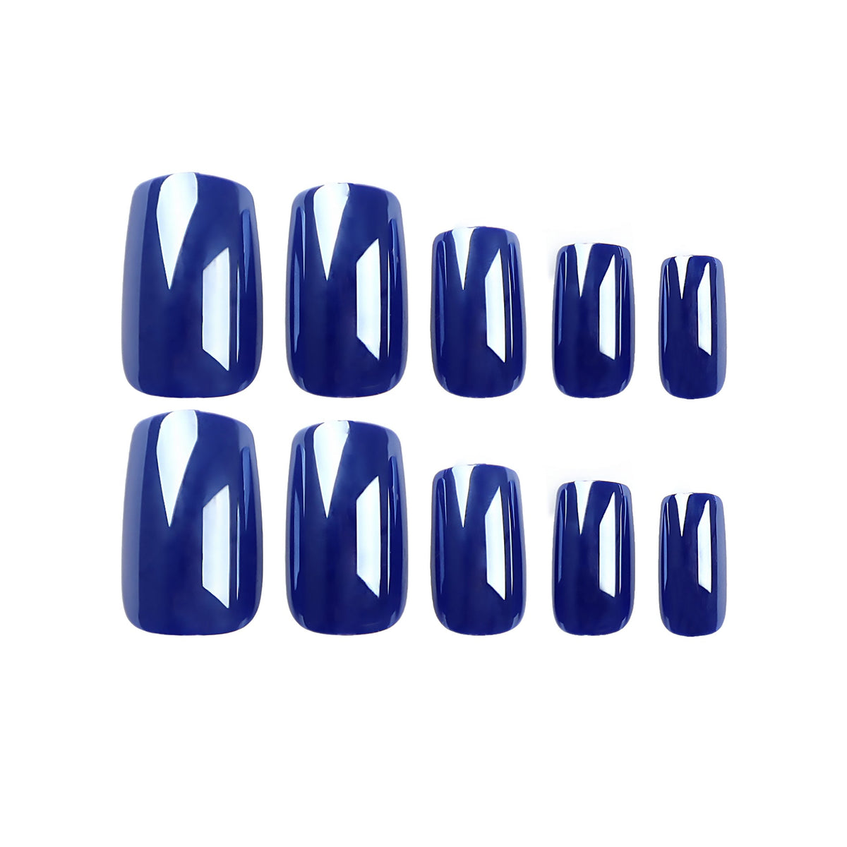 Cobalt Blue solid square press-on nails