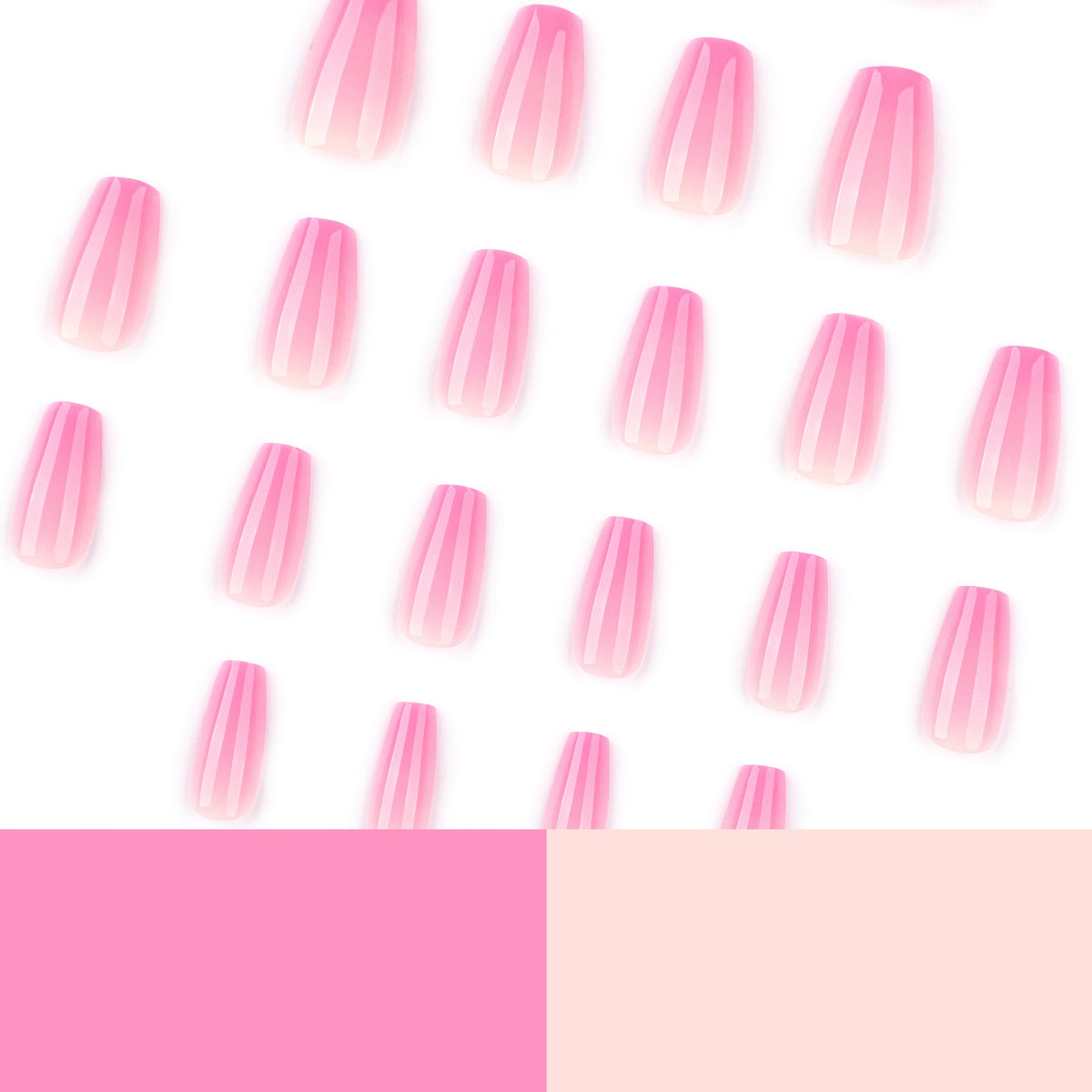 Rose Fade Ballet short press-on nails